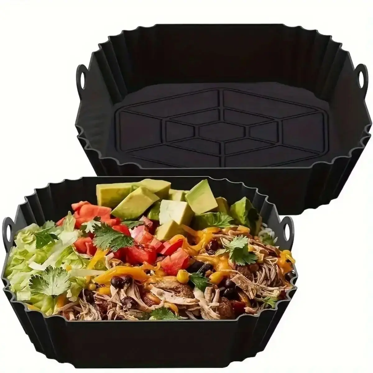 Reusable Air Fryer Silicone Po - Food Storage With Dividers recension och pris