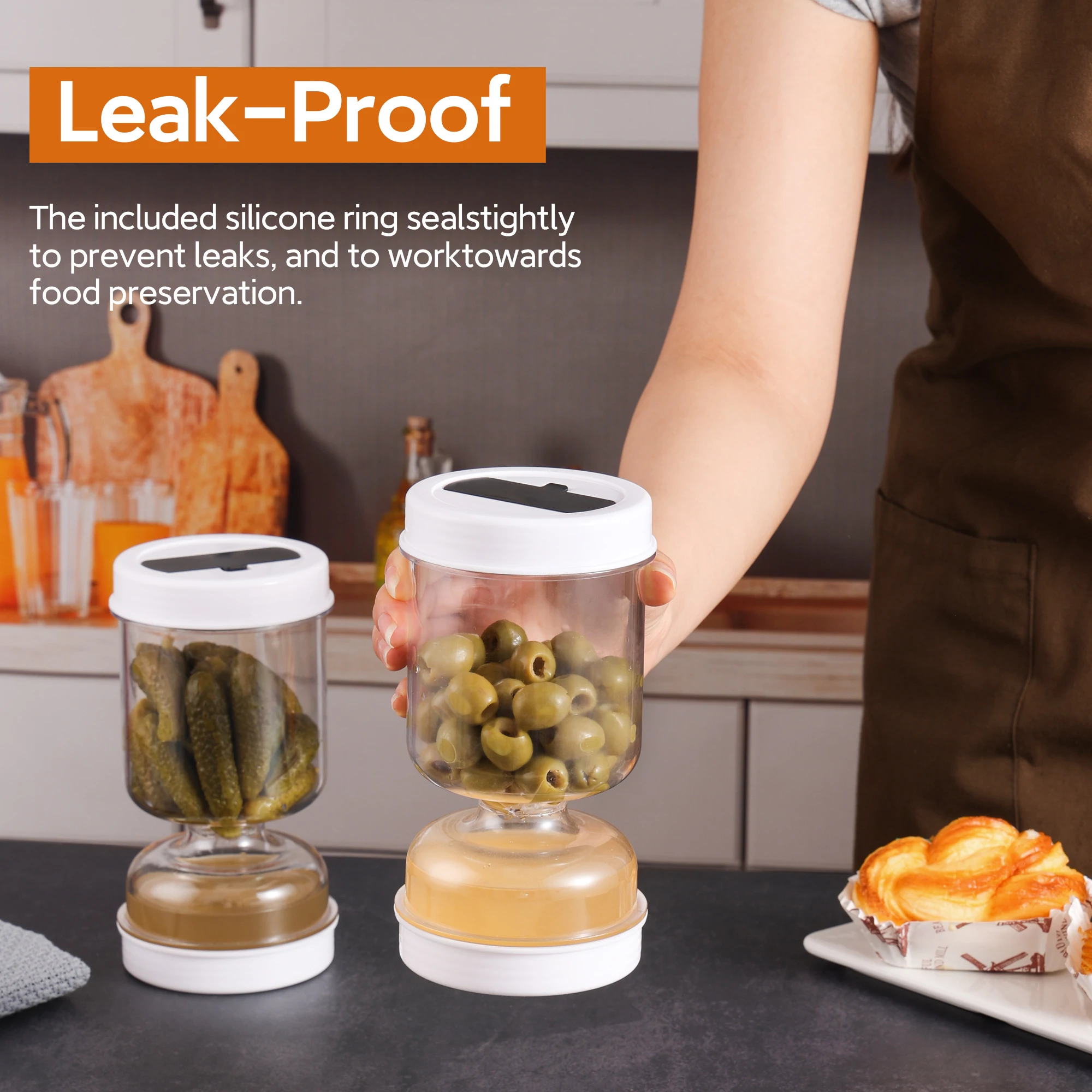 Pickles Jar With Forks Dry and - Food Storage With Dividers recension och pris