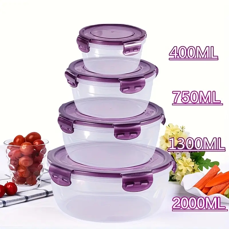 4 Plastic Food Storage Contain - Food Storage Meals recension och pris
