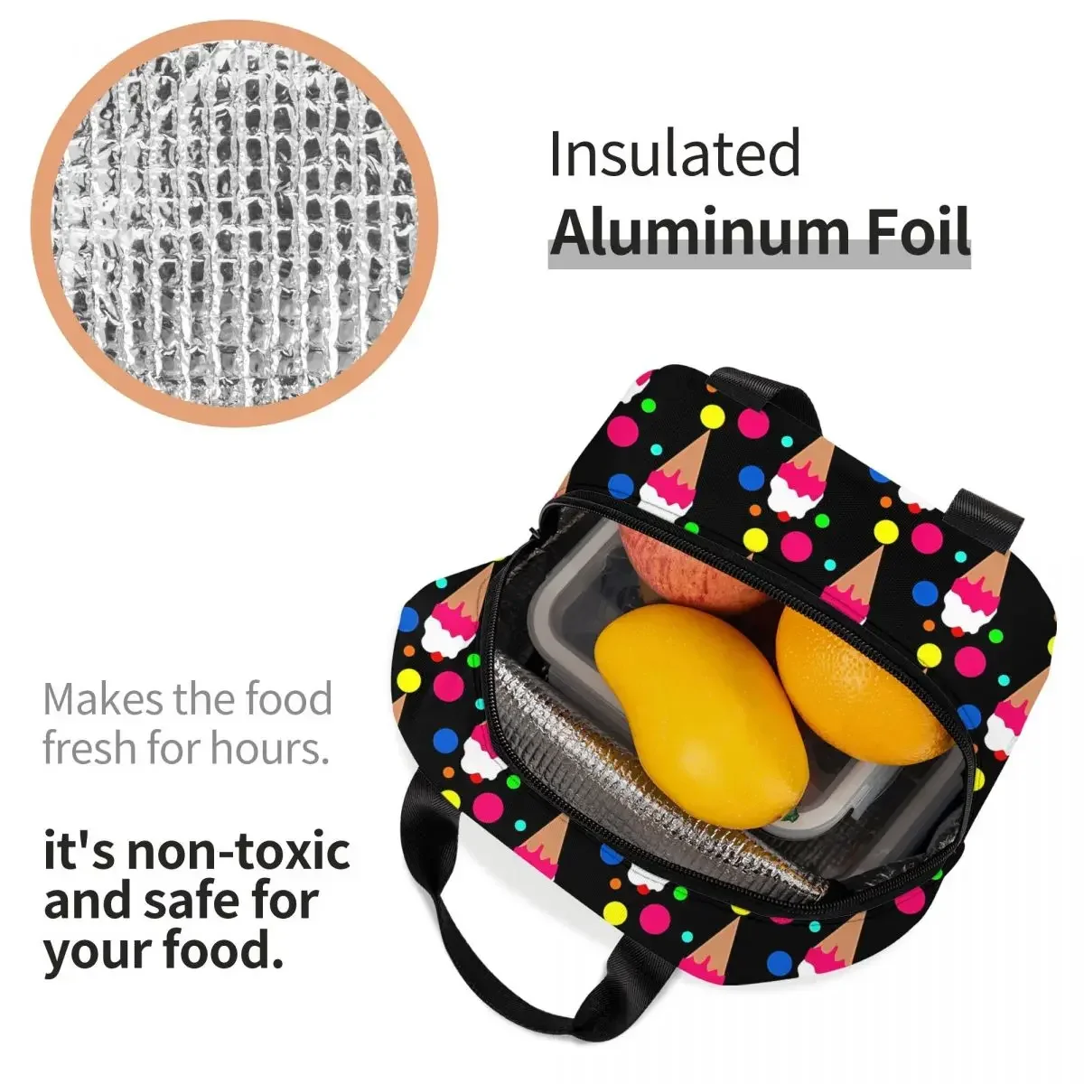 Colorful Portable Lunch Bag Ic - Food Storage Bag recension och pris