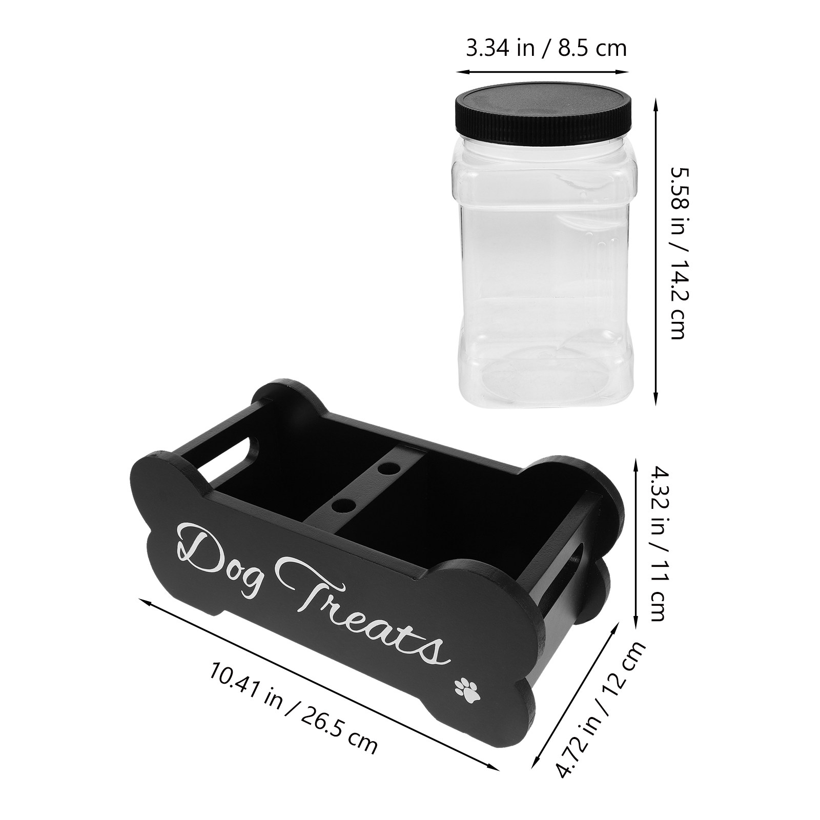 1Set Elegant Wooden Dog Treat  - Food Storage With Dividers recension och pris